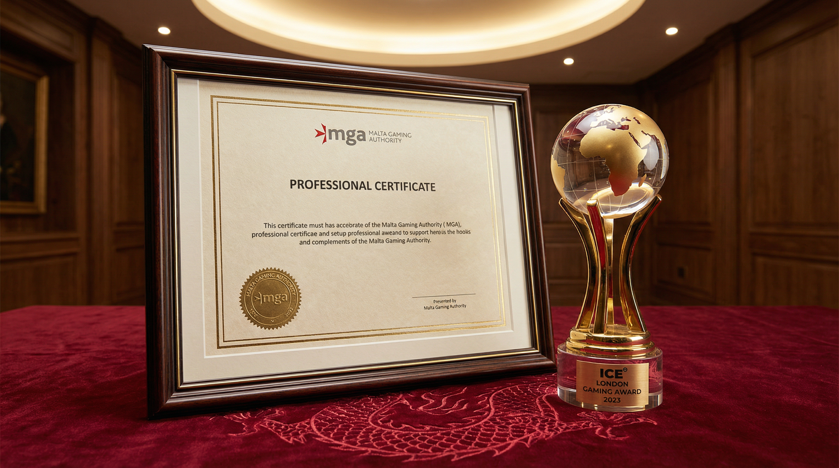 南宫体育 - 马耳他博彩管理局MGA牌照与ICE伦敦博彩展获奖证书
